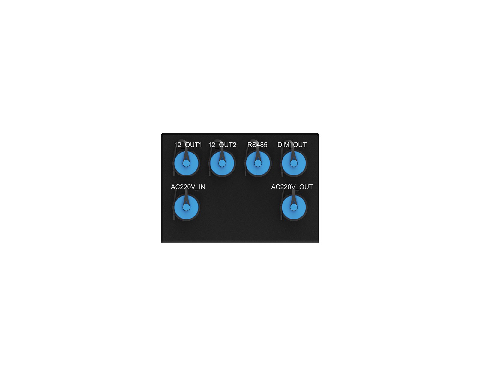 Smart Gateway with Built-in Lamp Control Ports Left view